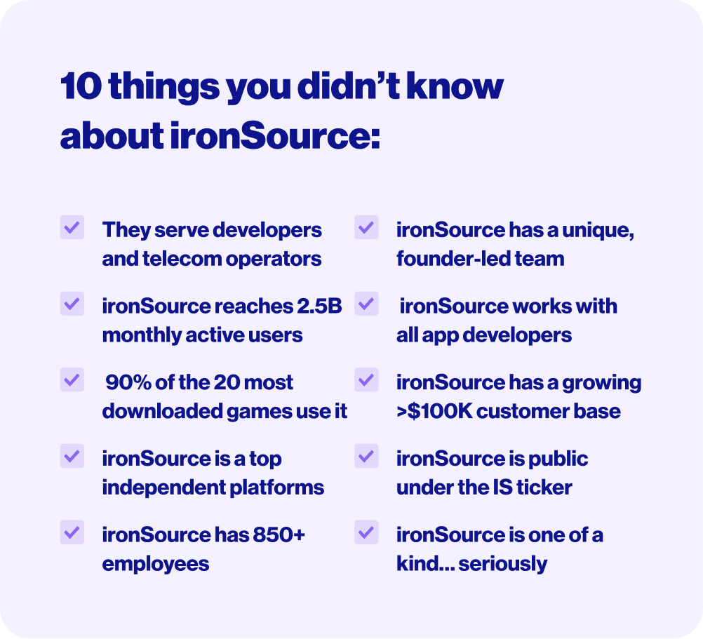 getting to know ironSource